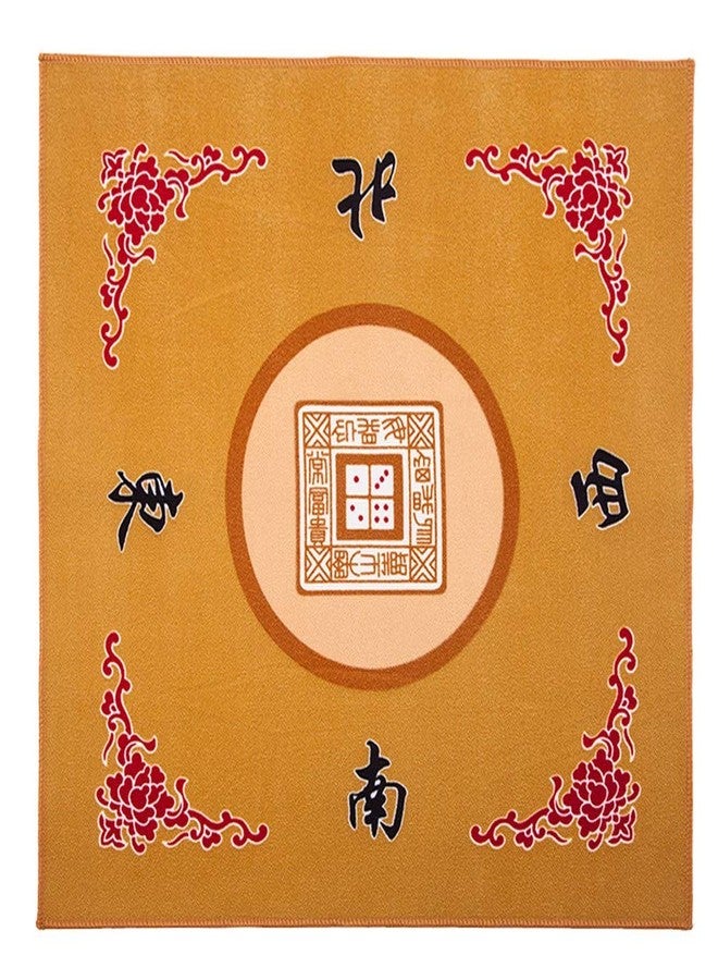 TJ Global Universal Mahjong/Paigow/Card/Game Table Cover 31.5" x 31.5" (80cm x 80cm) (Yellow) - Image 1